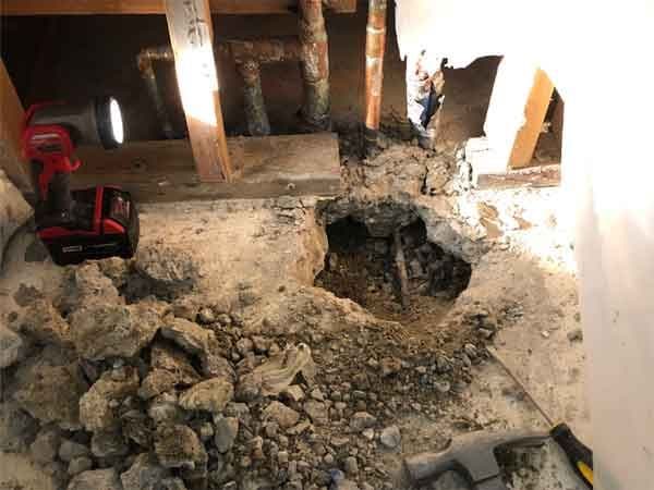 construction in basement